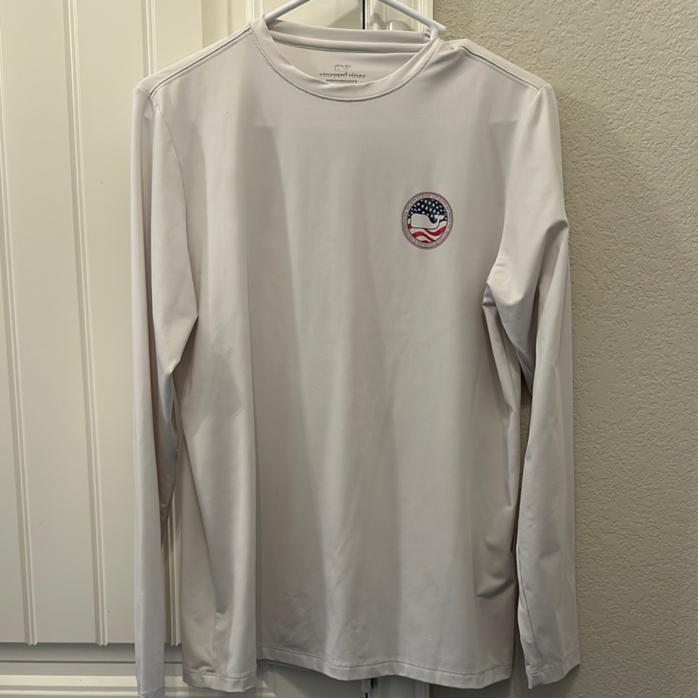 Vineyard Vines White Long Sleeve Tee